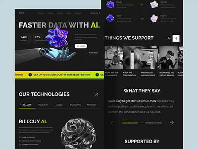 AI.MAN 🤖 - Landing Page Animation ai ai web animation art branding business company company landing apge company site graphic design homepage landing page motion graphics tech tech landing page technology ui web design