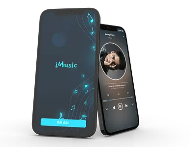 iMusic app branding motion graphics ui