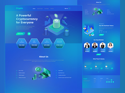 Crypto - Cryptocurrency Website Concept asset binance bitcoin blockchain landingpage crypto crypto wallet crypto web crypto website cryptocurency web cryptocurrency design ethereum finance header homepage investment landingpage nft web webdesign