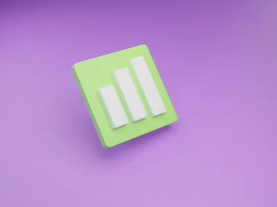 Basic graph or chart icon using blender 3d adobexd blender branding design illustration logo ui uiux ux vector web