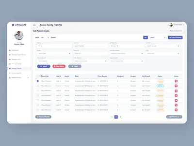 Edit Patient Details Admin Screen Design admin adobe xd branding dashboard dashboard design graphic design illustration patient admin photoshop typography ui uiux vector web web design website design xd