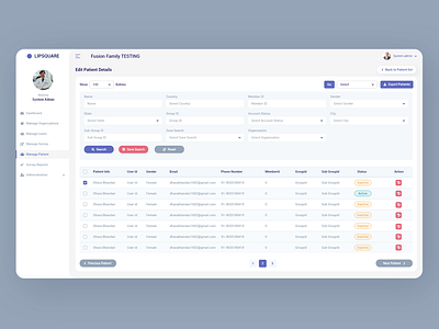 Edit Patient Details Admin Screen Design admin adobe xd branding dashboard dashboard design graphic design illustration patient admin photoshop typography ui uiux vector web web design website design xd