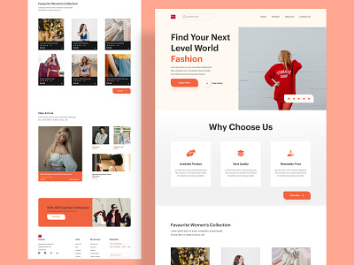 Fashion Store Landing Page beautiful branding cloth clothes fashion fashion web homepage layout man online shop photography shop store ui ui design uiux web web page website website landing page