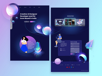 Portfolio Presentation Website Concept animation branding design illustration portfolio ui vector