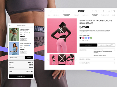 IRNBY — Fashion e-commerce website clothing design desktop ecommrece fashion mobile online store shopping ui website