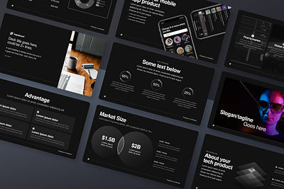 Figma Pitch Deck Template • Investor Presentation apple black clean creative dark figma figma template flat keynote minimalist pitch deck pitch deck template powerpoint presentation presentation template slide slides startup template wwdc