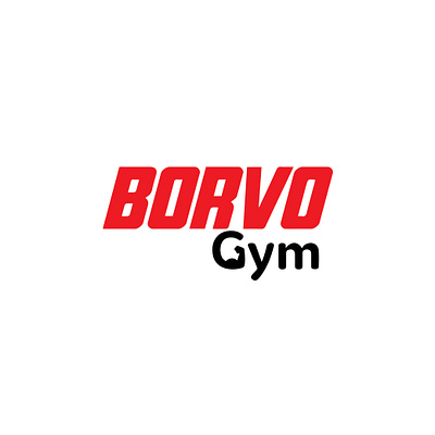 Borvo gym flat logo font gym logo lettering