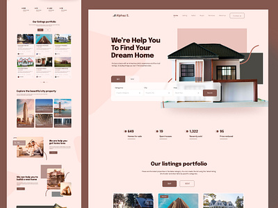 Real Estate Web Landing page agency best web design building corporate design home house landing page property property website real estate real estate agency real estate ui realestate residence ui ux web design website website design