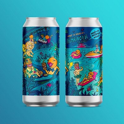 Palmanova Cans Beer Label Design beer beer art beer can can design can label drink label illustration packaging