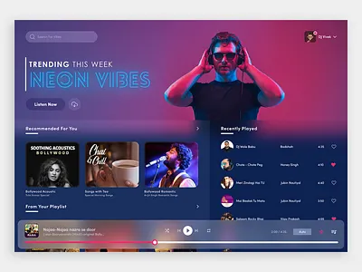 DJ Music landing page app app design branding design dj dj landing page graphic design landing page design music music landing page design ui uiux design web design website design