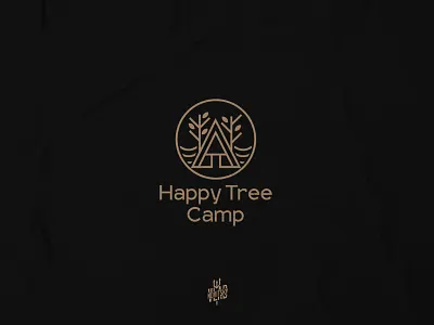 A frame house camp logo a frame camp emblem graphic design house logo logotype tree