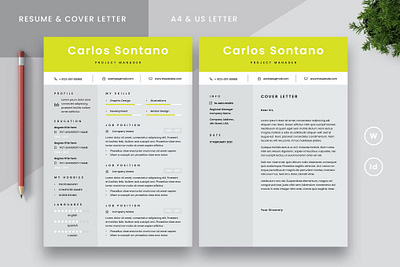 Resume Word a4 clean cover letter cv design cv template design doc e learning ecommerceweb graphic design illustration modern design motion graphics online course website professionally resume resume design resume template resume word website design