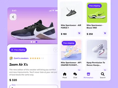 Marketplace mobile app shopping shopping experience ui