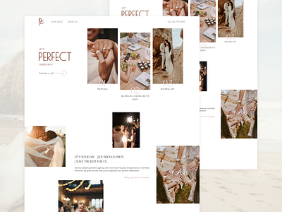 PERFECT CELEBRATION | Wedding Agency bachelor bachelorette clean ui design event agency event website events figma interface design luxury modern design modern ui proposal romantic ui ux web design wedding wedding agency wedding website