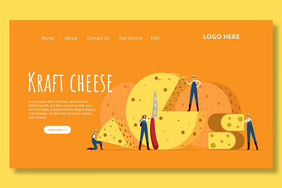 Cheese Dairy - Landing Page app branding business customize dairy design digital free fonts fully layered graphic design illustration interface motion graphics technology ui ui design ux ux design walkthrough website