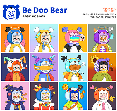 be doo bear | 比哆熊 branding design illustration ip metaverse nft toys