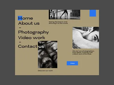 photographers website landing design landing minimalistic web