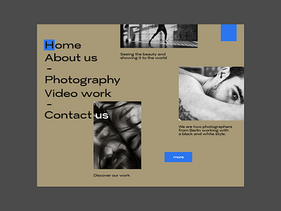photographers website landing design landing minimalistic web