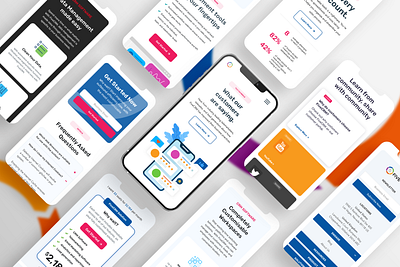 Five CRM redesign 🎉 branding colorful crm design flat graphic design illustration logo mobile reponsive ui ux vector