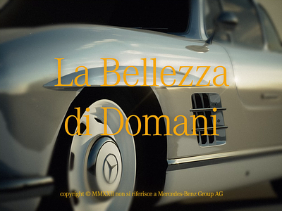 🚘Mercedes-Benz La Bellezza di Domani🏛️ 3d ad animation blender branding c4d car cinema4d motion motion design motion graphics octane redshift retro retro car titles water