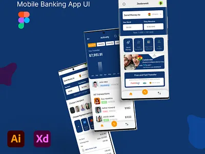 Mobile Banking App Design a adobe xd app design app ui ux design appuidesign appux banking app branding dribbble best shot figma homepage hospital website design ios app design landing landingpage mobiledesign ui ui ux uiuxdesign user interface