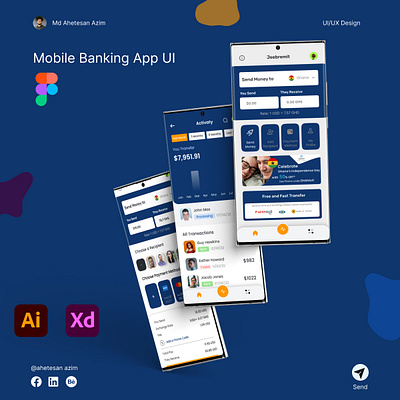 Mobile Banking App Design a adobe xd app design app ui ux design appuidesign appux banking app branding dribbble best shot figma homepage hospital website design ios app design landing landingpage mobiledesign ui ui ux uiuxdesign user interface
