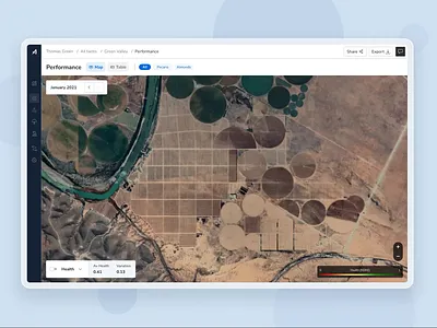 Precision insights for growers agriculture agritech agtech ai drone farm grower insight report satellite split screen web app