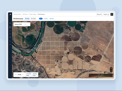 Precision insights for growers agriculture agritech agtech ai drone farm grower insight report satellite split screen web app