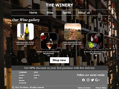A UI design for wine company 3d animation branding dailyui graphic design illustration logo motion graphics ui ux vector