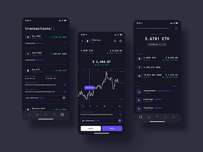 Crypto Trading App In A Coding Style analysis bitcoin blockchain bnb crypto cryptocurrency embed ethereum finance financial fintech investment investment app investments money nft trading ui visual design webapp
