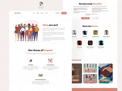 Dreams & Degrees About Page app branding design illustration logo ui ux vector web website