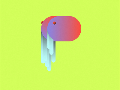 P 36daysoftype abstract aftereffects animation character colorful human illustration lettering p sensitive