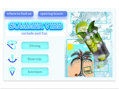 Summer vibe design graphic design illustration ui vector