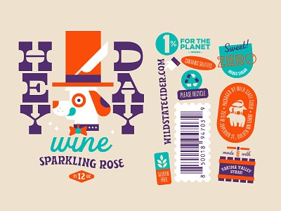 Packaging illustration label packaging rose shepherd wild state cider win