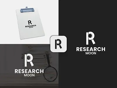 Research Moon Monogram Logo | Letter Logo design brand design brand identity branding business logo creative logo letter logo lettering logo logo logo artist logo design logo designer meaningful logo modern logo monogram logo print design research logo simple logo typography word logo wordmark