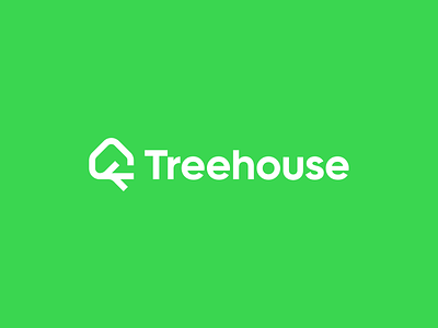 tree house - home logo design grow home house logo modern plant startup tree treehouse