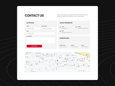 Contact us page business hours contact form contact us contacts get in touch information map ui ux web design