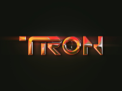 TRON Neochromed 3d abstract art branding chrome chrometype colors design filter forge generative glow illustration logo neon tron