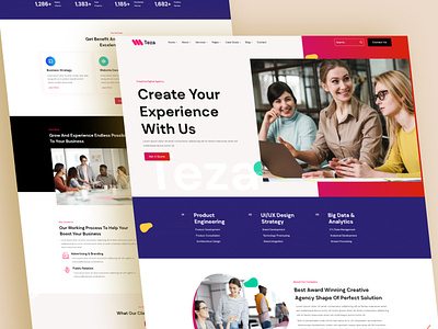 Teza - Creative Agency corporate creative design design envytheme landing page marketing agency webdesign website website design