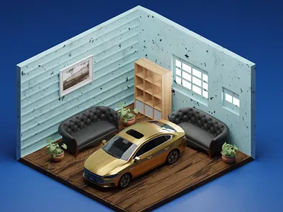 Car Showroom 3d 3d art blender blender 3d blender3d blender3dart illustration