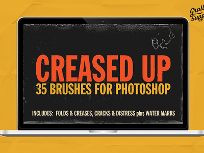 Creased Up Brush Pack for Photoshop crease brushes distress brushes photoshop fold brushes photoshop brushes