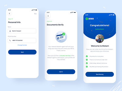 Mokam - Retail Business App 2022 afnan app app design business app clean clean ui ios app mokam onboarding retail retail app sign up trendy ui ux verify