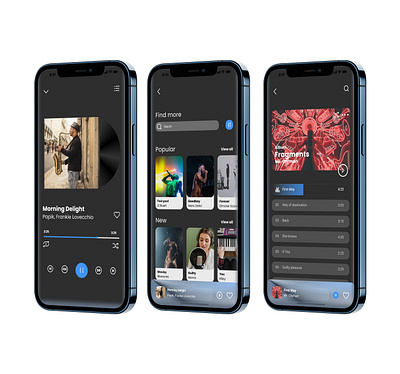 Music Player mobile app app design graphic design ux