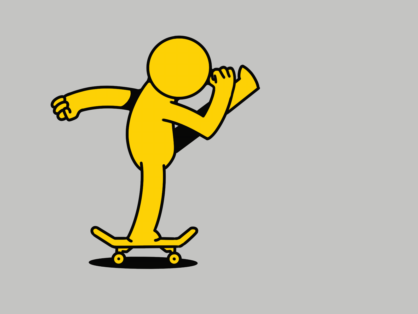 Keep Pushing animation meka motion graphics skateboard