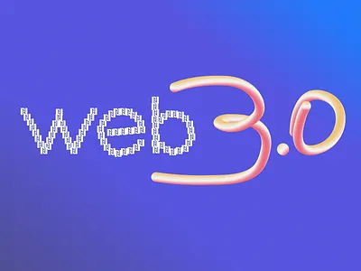 Inscription WEB 3.0 3d collage digital graphic design illustration lettering nft web web 3.0