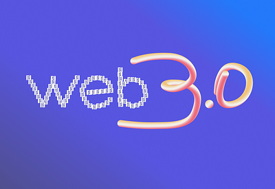 Inscription WEB 3.0 3d collage digital graphic design illustration lettering nft web web 3.0