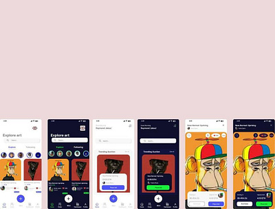 NFT market place project design ui ux