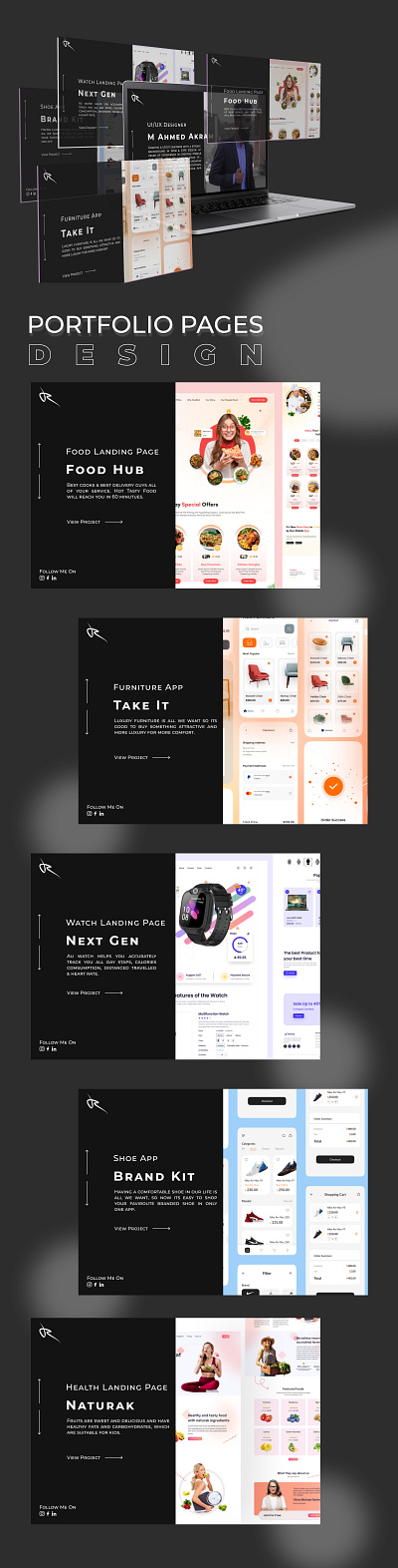Portfolio Webpages UI Design design graphic design illustration instagram posts logo ui ui ux ui ux design user interface ux design