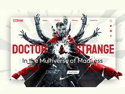 Doctor Strange in the Multiverse of Madness Design Concept adobe xd comics concept creativity design doctor strange dr strange home page imax landing landing page marvel marvelcomics movie design superhero ui ux web web design website
