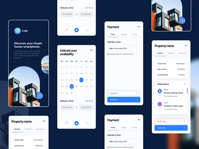 Real Estate Appointments android app design designers graphic design ios realestate ui uidesign uiux user interface userresearch